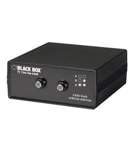 Black Box 3-to-1 CAT6 10-GbE Manual Switch (ABCD) SW1031A