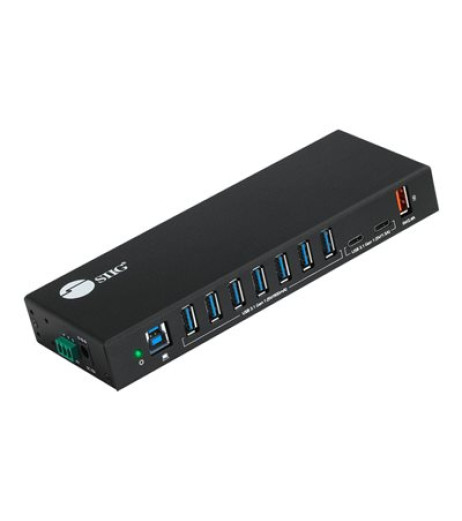 SIIG 10-Port Industrial USB 3.1 Gen 1 Hub with Dual USB-C & Charging ID-US0811-S1