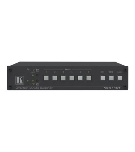 Kramer VS-611DT 6x1:2 4K60 4:2:0 HDMI/HDBaseT Extended Reach PoE Auto Switcher 20-00611090 – купити в Україні | Офіційна гарантія