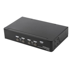 StarTech.com 4 Port DisplayPort KVM Switch, 4K 60Hz, Single Display, Dual Port UHD DP 1.2 USB KVM Switch with Integrated USB 2.0 Hub and Audio, Dell, HP, Apple, Lenovo, TAA Compliant SV431DPUA2