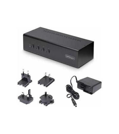 StarTech.com 4-Port Dual-Monitor DisplayPort KVM Switch, 4K 60Hz, 2x USB 5Gbps Hub Ports, 2x USB 2.0 HID Ports, Hotkey and Push-Button Switching, TAA Compliant P4DD46A2-KVM-SWITCH – купити в Україні | Офіційна гарантія StarTech.com 4-Port Dual-Monitor DisplayPort KVM Switch, 4K 60Hz, 2x USB 5Gbps Hub Ports, 2x USB 2.0 HID Ports, Hotkey and Push-Button Switching, TAA Compliant P4DD46A2-KVM-SWITCH – купити в Україні | Офіційна гарантія