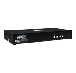 Tripp Lite Secure KVM Switch, 4-Port, Single Head, DisplayPort to DisplayPort, 4K, NIAP PP4.0, Audio, CAC, TAA B002-DP1AC4-N4