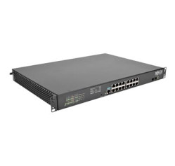 Tripp Lite 16-Port Gigabit Ethernet Switch L2 Managed w/ 8-Outlet PDU 120V NSS-G16D2