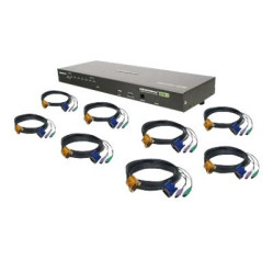 IOGEAR GCS1808KIT 8-Port VGA Combo KVM Switch with USB and PS/2 Cables GCS1808KIT IOGEAR GCS1808KIT 8-Port VGA Combo KVM Switch with USB and PS/2 Cables GCS1808KIT