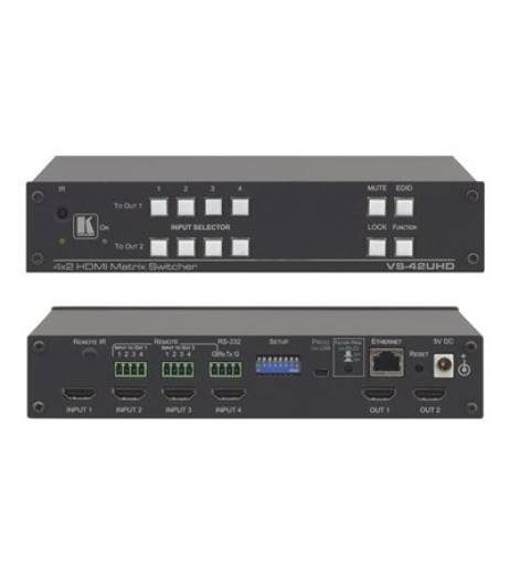 Kramer VS-42UHD 4x2 4K60 4:2:0 HDMI Automatic Matrix Switche 20-801220190 – купити в Україні | Офіційна гарантія Kramer VS-42UHD 4x2 4K60 4:2:0 HDMI Automatic Matrix Switche 20-801220190 – купити в Україні | Офіційна гарантія