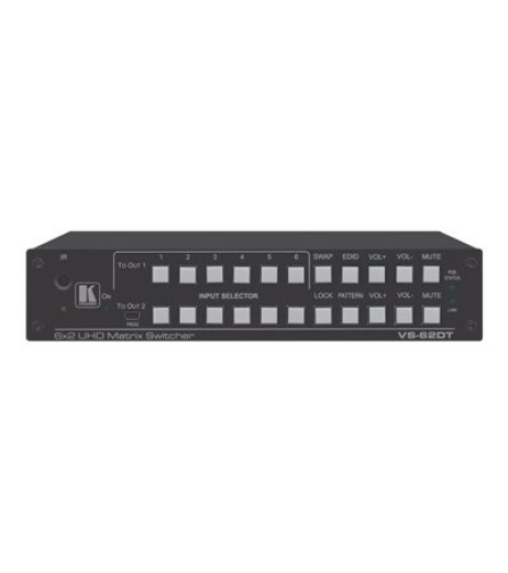 Kramer VS-62DT 6x2 4K60 4:2:0 HDMI/HDBaseT Long-Reach PoE Matrix Switcher 20-80434090 – купити в Україні | Офіційна гарантія Kramer VS-62DT 6x2 4K60 4:2:0 HDMI/HDBaseT Long-Reach PoE Matrix Switcher 20-80434090 – купити в Україні | Офіційна гарантія