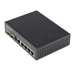 StarTech.com Industrial 6 Port Gigabit Ethernet Switch 4 PoE RJ45 +2 SFP Slots 30W PoE+ 48VDC 10/100/1000 Power Over Ethernet LAN Switch -40C to 75C, DIN Connector/Mountable, Fast Ethernet IES1G52UPDIN