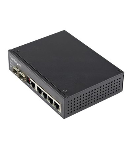 StarTech.com Industrial 6 Port Gigabit Ethernet Switch 4 PoE RJ45 +2 SFP Slots 30W PoE+ 48VDC 10/100/1000 Power Over Ethernet LAN Switch -40C to 75C, DIN Connector/Mountable, Fast Ethernet IES1G52UPDIN – купити в Україні | Офіційна гарантія
