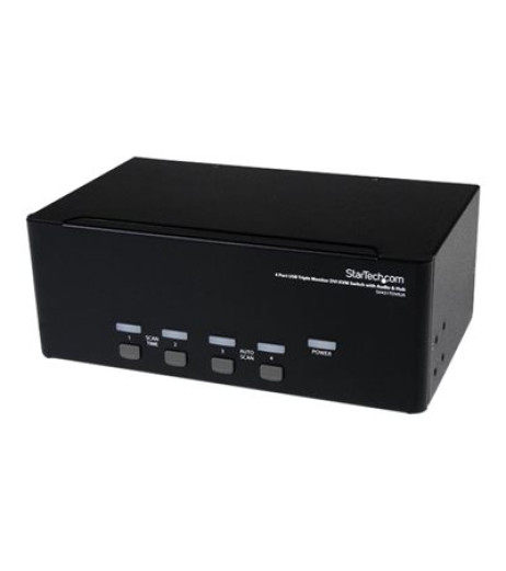StarTech.com 4 Port Triple Monitor DVI USB KVM Switch with Audio & USB 2.0 Hub SV431TDVIUA – купити в Україні | Офіційна гарантія