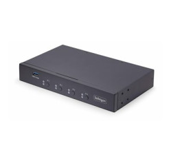 StarTech.com 4-Port KM Switch with Mouse Roaming, USB Switch for Keyboard/Mouse, 3.5mm and USB Audio, Peripheral Sharing for 4 Computers, USB 3.0 Switcher, TAA Compliant P4A20132-KM-SWITCH