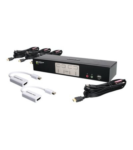 IOGEAR 4-Port HDMI and Mini DisplayPort KVM Kit GCS1794MDPKIT – купити в Україні | Офіційна гарантія IOGEAR 4-Port HDMI and Mini DisplayPort KVM Kit GCS1794MDPKIT – купити в Україні | Офіційна гарантія