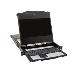 Tripp Lite DisplayPort KVM Console Switch 8-Port 17in LCD Dual Rail 1URM B030-DP08-17D