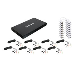 IOGEAR GCS1808HKITU 8-Port USB HDMI KVMP Switch with Cable Set GCS1808HDPKITU IOGEAR GCS1808HKITU 8-Port USB HDMI KVMP Switch with Cable Set GCS1808HDPKITU