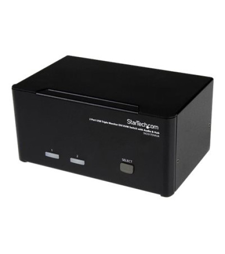 StarTech.com 2 Port Triple Monitor DVI USB KVM Switch with Audio & USB 2.0 Hub SV231TDVIUA – купити в Україні | Офіційна гарантія