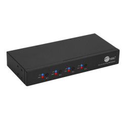 SIIG 4-Port Roaming KM Switch with USB 2.0 Hub JU-SW4311-S1