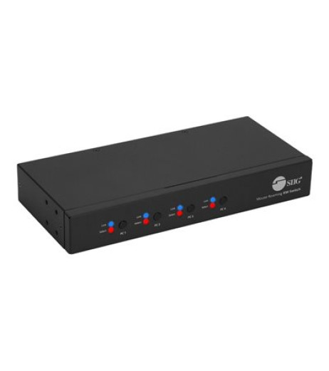 SIIG 4-Port Roaming KM Switch with USB 2.0 Hub JU-SW4311-S1 – купити в Україні | Офіційна гарантія SIIG 4-Port Roaming KM Switch with USB 2.0 Hub JU-SW4311-S1 – купити в Україні | Офіційна гарантія