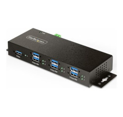 StarTech.com 7-Port Managed USB Hub with 7x USB-A, Heavy Duty with Metal Industrial Housing, ESD & Surge Protection, Wall/Desk/Din-Rail Mountable, USB 3.0/3.1/3.2 Gen 1 5Gbps 5G7AINDRM-USB-A-HUB