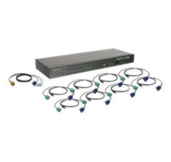 IOGEAR USB PS/2 Combo KVM Switch with Cables GCS16KIT GCS16KIT