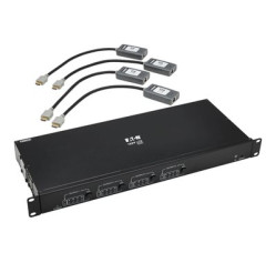 Eaton Tripp Lite series 4x4 HDMI over Cat6 Matrix Switch Kit, Switch/4x Pigtail Receivers B127A-4X4-BH4PH Eaton Tripp Lite series 4x4 HDMI over Cat6 Matrix Switch Kit, Switch/4x Pigtail Receivers B127A-4X4-BH4PH