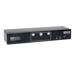 Tripp Lite 2-Port Dual Monitor DVI KVM Switch with Audio and USB 2.0 Hub B004-2DUA2-K