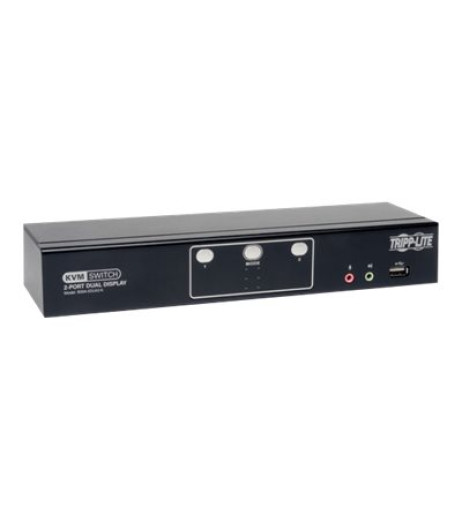 Tripp Lite 2-Port Dual Monitor DVI KVM Switch with Audio and USB 2.0 Hub B004-2DUA2-K – купити в Україні | Офіційна гарантія
