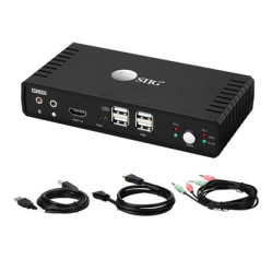 SIIG 2 Port 4K HDMI Video Console KVM Switch with USB 2.0 CE-KV0811-S1