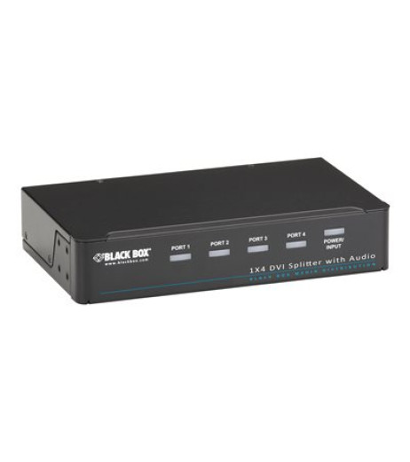 Black Box DVI-D Splitter with Audio and HDCP, 1 x 4 AVSP-DVI1X4