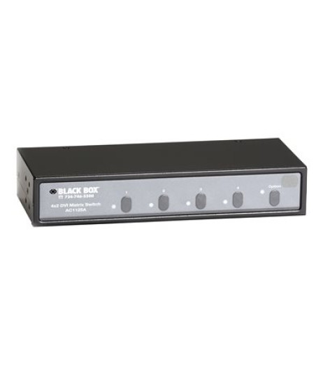 Black Box DVI and Audio Matrix Switch 4x2 AC1125A – купити в Україні | Офіційна гарантія Black Box DVI and Audio Matrix Switch 4x2 AC1125A – купити в Україні | Офіційна гарантія