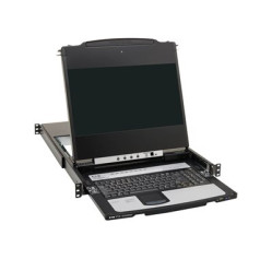 Eaton Tripp Lite Series DisplayPort IP KVM Console Switch 8-Port 17in LCD Dual Rail 1URM B030-DP08-17DIP Eaton Tripp Lite Series DisplayPort IP KVM Console Switch 8-Port 17in LCD Dual Rail 1URM B030-DP08-17DIP