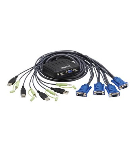Eaton Tripp Lite series 4-Port VGA KVM Switch with Built-In VGA, USB and 3.5 mm Audio Cables B032-VUA4 – купити в Україні | Офіційна гарантія Eaton Tripp Lite series 4-Port VGA KVM Switch with Built-In VGA, USB and 3.5 mm Audio Cables B032-VUA4 – купити в Україні | Офіційна гарантія