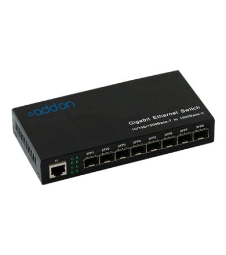 AddOn 1Gbs 1 RJ-45 to 8 SFP Media Converter AO-GES-18-S