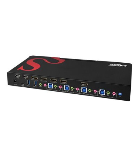 SIIG 4 Port 4K 60HZ HDMI KVM Switch with USB 3.0, Audio, Mic, HDMI, HDR CE-H25611-S1 – купити в Україні | Офіційна гарантія SIIG 4 Port 4K 60HZ HDMI KVM Switch with USB 3.0, Audio, Mic, HDMI, HDR CE-H25611-S1 – купити в Україні | Офіційна гарантія