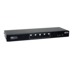 Tripp Lite 4-Port Dual Monitor DVI KVM Switch with Audio and USB 2.0 Hub B004-2DUA4-K