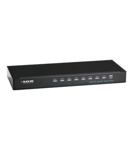 Black Box DVI-D Splitter with Audio and HDCP, 1 x 8 AVSP-DVI1X8