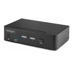 StarTech.com 2-Port DisplayPort KVM Switch, 8K 60Hz / 4K 144Hz, Single Display, DP 1.4, 2x USB 3.0 Ports, 4x USB 2.0 HID Ports, Push-Button & Hotkey Switching, TAA Compliant D86A2-2-PORT-8K-KVM