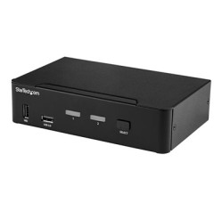 StarTech.com 2 Port DisplayPort KVM Switch, 4K 60Hz, Single Display, Dual Port UHD DP 1.2 USB KVM Switch with Integrated USB 3.0 Hub and Audio, Dell, HP, Apple, Lenovo, TAA Compliant SV231DPU34K