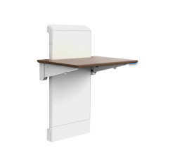 WORKFIT ELEVATE WALL DESKSNOW AND WALNUT (24-804-S894)