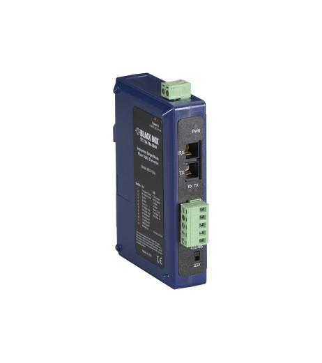 Black Box Industrial DIN Rail RS-232/RS-422/RS-485-Fiber Driver (MED102A) – купити в Україні | Офіційна гарантія